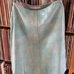 PRICE DROP: ANDREW MARC NY VTG NW/OT, lined, polished TURQUOISE IQUANA LEATHER